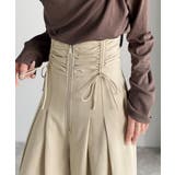 アイボリー | ウエストシャーリングハイウェストワイドパンツ | Classical Elf