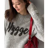 ライトグレー | 【mily bilet】フェザージャガードロゴミックスニットプルオーバー | Classical Elf 