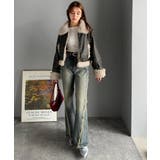 ファー使いヴィンテージライク ダメージフェイクレザーライダースジャケット | Classical Elf  | 詳細画像9 