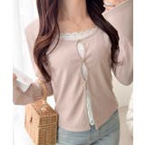 ピンク | 【mily bilet】重ね着風デザインで華やかに♪ レースキャミフェイクレイヤ… | Classical Elf