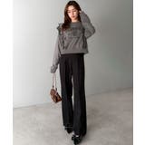 【mily bilet】チュールとフリルで甘く着る。ダブルフリルカレッジロゴ刺繍… | Classical Elf  | 詳細画像8 