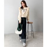 【mily bilet】チュールとフリルで甘く着る。ダブルフリルカレッジロゴ刺繍… | Classical Elf  | 詳細画像13 