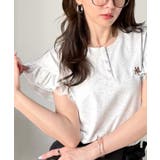 オートミール | 【mily bilet】ふわっと華やか、でも凛と。袖フリルコンパクトTシャツ | Classical Elf