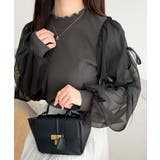 【mily bilet】大人可愛いふんわりスリーブが魅力♪サイドスリットリボンチ… | Classical Elf | 詳細画像11