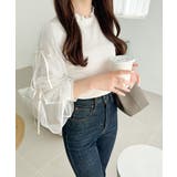 【mily bilet】大人可愛いふんわりスリーブが魅力♪サイドスリットリボンチ… | Classical Elf | 詳細画像17