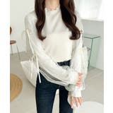 【mily bilet】大人可愛いふんわりスリーブが魅力♪サイドスリットリボンチ… | Classical Elf | 詳細画像18