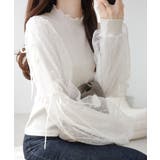 アイボリードット | 【mily bilet】大人可愛いふんわりスリーブが魅力♪サイドスリットリボンチ… | Classical Elf