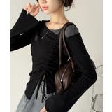 美しいシルエット！アシメネックレイヤード風シャーリング使い袖フレア胸刺繍カットソ… | Classical Elf  | 詳細画像8 