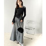 美しいシルエット！アシメネックレイヤード風シャーリング使い袖フレア胸刺繍カットソ… | Classical Elf  | 詳細画像9 