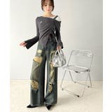 美しいシルエット！アシメネックレイヤード風シャーリング使い袖フレア胸刺繍カットソ… | Classical Elf  | 詳細画像16 