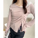 美しいシルエット！アシメネックレイヤード風シャーリング使い袖フレア胸刺繍カットソ… | Classical Elf  | 詳細画像20 