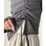 美しいシルエット！アシメネックレイヤード風シャーリング使い袖フレア胸刺繍カットソ… | Classical Elf  | 詳細画像25 