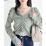 ブルー | 【mily bilet】カジュアルな大人ガーリーテイスト。シャーリング使い膨れジ… | Classical Elf 