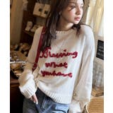 アイボリー | 【mily bilet】デイリースタイルを華やかに彩る。コード刺繍ネップニットプ… | Classical Elf 