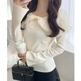 アイボリー | 大人フェミニンを叶える♪オフショル2WAYオーガンジーリボンプルオーバー | Classical Elf