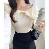 大人フェミニンを叶える♪オフショル2WAYオーガンジーリボンプルオーバー | Classical Elf | 詳細画像8