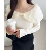 大人フェミニンを叶える♪オフショル2WAYオーガンジーリボンプルオーバー | Classical Elf | 詳細画像3
