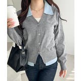 グレー | 【mily bilet】着るだけ完成、コーデ迷子にさよなら♪胸刺繍ダブルカラーレ… | Classical Elf