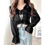 ブラック | 【mily bilet】透け感シフォンが軽やかに映える◎ドットシャイニーシアーリ… | Classical Elf