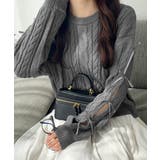 リボンで仕込む♪上品フェミニン。袖リボンケーブル編みニットプルオーバー | Classical Elf  | 詳細画像11 