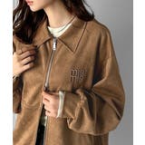 柔らかタッチで上品見え◎立体刺繍デザインスエードポンチ素材ダブルジップアウター | Classical Elf  | 詳細画像11 