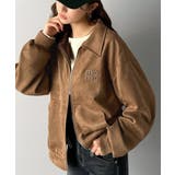 柔らかタッチで上品見え◎立体刺繍デザインスエードポンチ素材ダブルジップアウター | Classical Elf  | 詳細画像12 