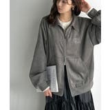 柔らかタッチで上品見え◎立体刺繍デザインスエードポンチ素材ダブルジップアウター | Classical Elf  | 詳細画像2 