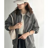 柔らかタッチで上品見え◎立体刺繍デザインスエードポンチ素材ダブルジップアウター | Classical Elf  | 詳細画像4 