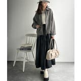 柔らかタッチで上品見え◎立体刺繍デザインスエードポンチ素材ダブルジップアウター | Classical Elf  | 詳細画像6 