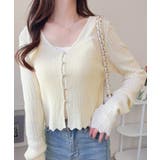 【mily bilet】透け感と上品なきらめきで魅せる♪ 透かし編みシルバーボタ… | Classical Elf | 詳細画像2