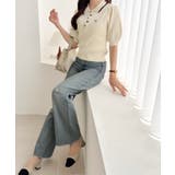 【mily bilet】配色×くすみカラーで魅せる、ずるい清楚さ。配色ラインポロ… | Classical Elf | 詳細画像4