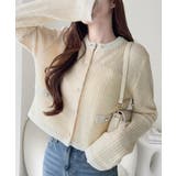 アイボリー | 【mily bilet】甘さに恋して、気品きらり♪ツイードニットパールボタンカー… | Classical Elf 