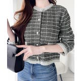 【mily bilet】甘さに恋して、気品きらり♪ツイードニットパールボタンカー… | Classical Elf  | 詳細画像14 