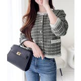 【mily bilet】甘さに恋して、気品きらり♪ツイードニットパールボタンカー… | Classical Elf  | 詳細画像15 