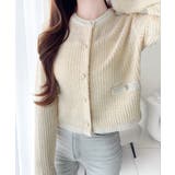 【mily bilet】甘さに恋して、気品きらり♪ツイードニットパールボタンカー… | Classical Elf  | 詳細画像3 