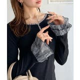 【mily bilet】大人フェミニンを叶える。袖フリルレースヘンリーネックトッ… | Classical Elf | 詳細画像8