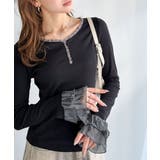 【mily bilet】大人フェミニンを叶える。袖フリルレースヘンリーネックトッ… | Classical Elf | 詳細画像10