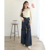 【mily bilet】大人フェミニンを叶える。袖フリルレースヘンリーネックトッ… | Classical Elf | 詳細画像3