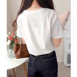 【mily bilet】フロント刺繍でさりげなく華やぐ♪ 立体花モチーフTシャツ… | Classical Elf | 詳細画像10