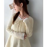 アイボリー | 【mily bilet】甘さをひとさじ、華やぐ大人ガーリー。レースレイヤード風ギ… | Classical Elf
