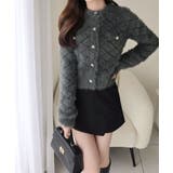 【mily bilet】大人可愛い、愛されニット。パール調ボタン使いキルティング… | Classical Elf | 詳細画像18