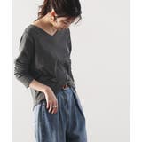 フライスVネックロングスリーブ無地ミドル丈Tシャツ(長袖) | Classical Elf  | 詳細画像17 