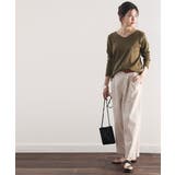 フライスVネックロングスリーブ無地ミドル丈Tシャツ(長袖) | Classical Elf  | 詳細画像22 