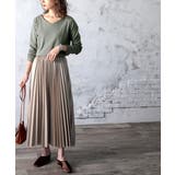 フライスVネックロングスリーブ無地ミドル丈Tシャツ(長袖) | Classical Elf  | 詳細画像28 