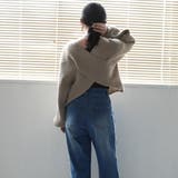 2WAYクロスデザインニット プルオーバー トップス 秋冬 | SELECT LEVERY  | 詳細画像10 
