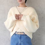 2WAYクロスデザインニット プルオーバー トップス 秋冬 | SELECT LEVERY  | 詳細画像2 