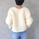 2WAYクロスデザインニット プルオーバー トップス 秋冬 | SELECT LEVERY  | 詳細画像3 