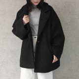 ブラック | テーラードミドルコート ジャケット アウター 長袖 秋冬 | SELECT LEVERY 
