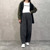 千鳥ブラック | ライトメルトン サーカスパンツ メルトン パンツ チェック ボトムス  | SELECT LEVERY 