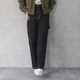 ワンウォッシュブラック | カラーステッチペインターデニムパンツ ボトムス オールシーズン 春夏 秋冬 | SELECT LEVERY